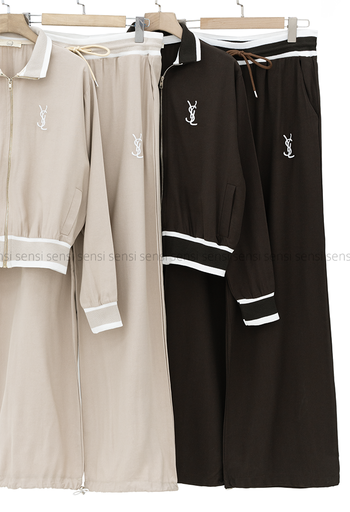 ست زنانه دوتیکه سویشرت شلوارyslسیلک کد1006962
